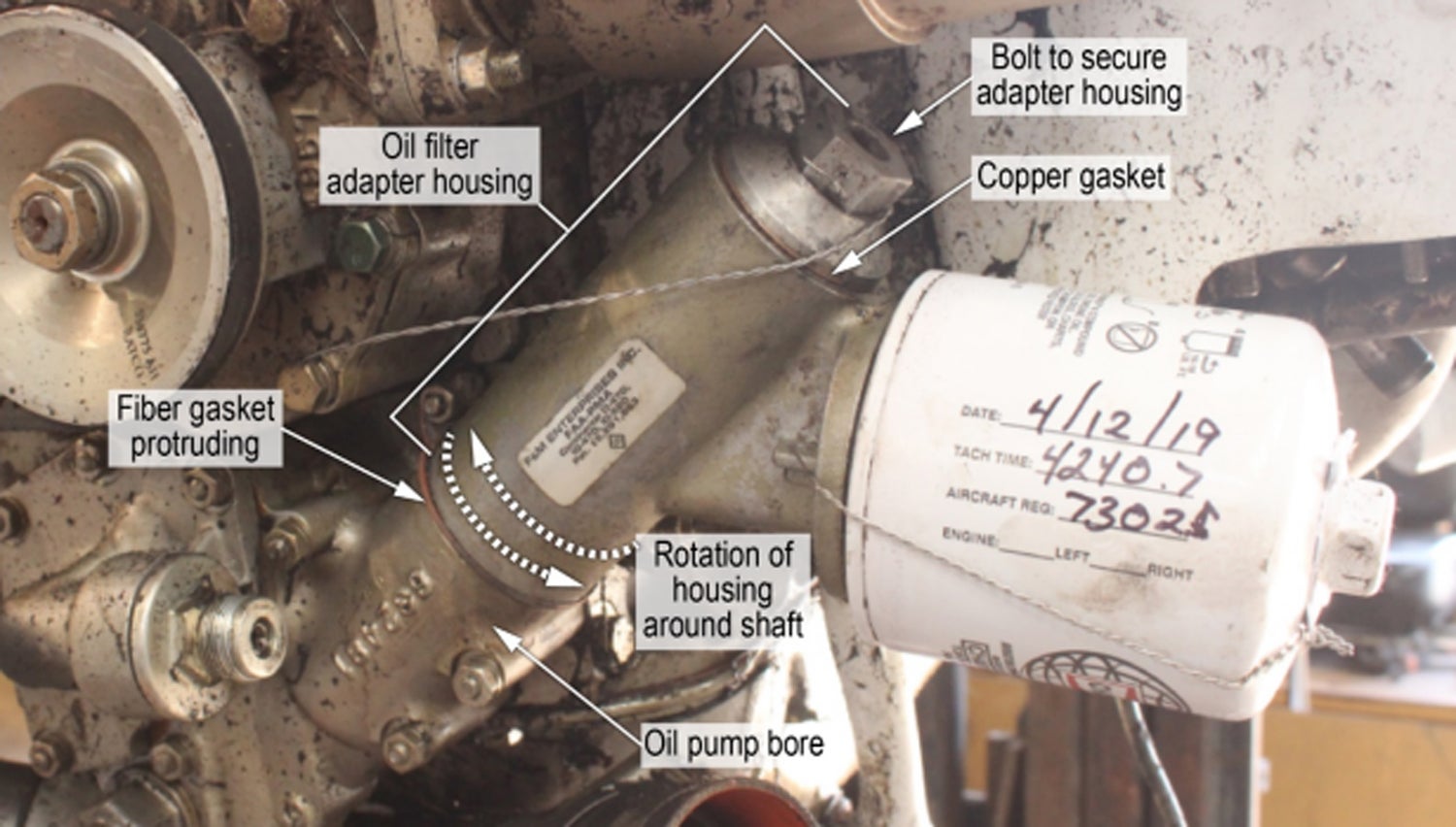 NTSB Issues Safety Recommendation on F&amp;M Oil Filter Adapters