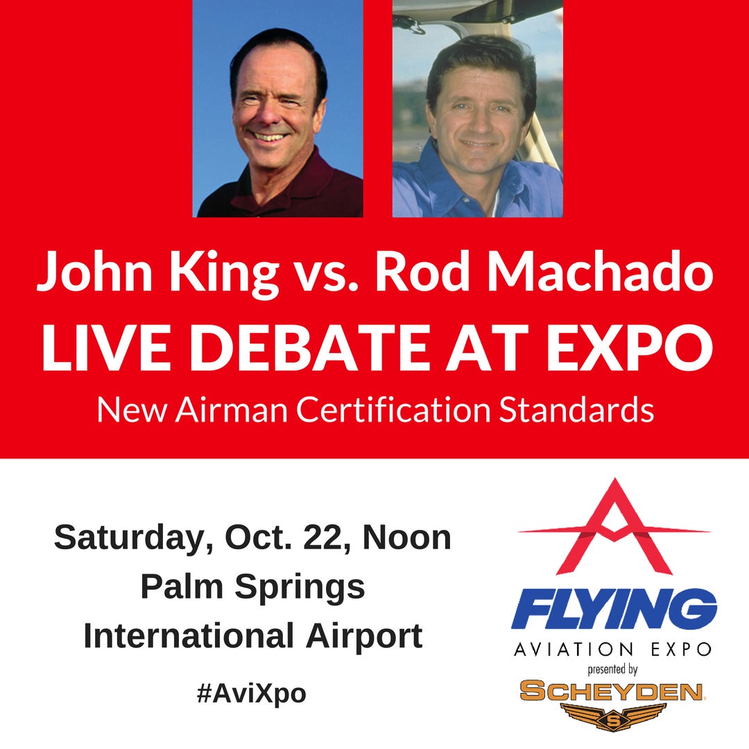 John King and Rod Machado to Face Off in Flying Aviation Expo Live Debate