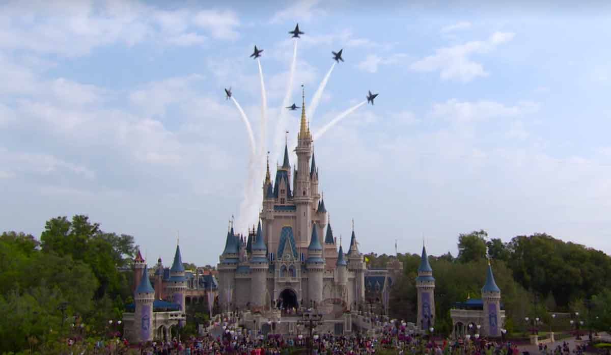 Video: The Blue Angels Treated Disney Visitors to a Special Flyover