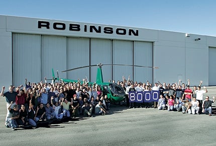 Robinson Delivers Its 8,000th Helicopter