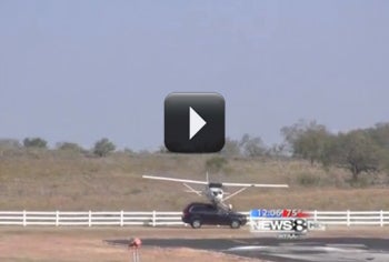 Dramatic Footage Captures Airplane/SUV Collision