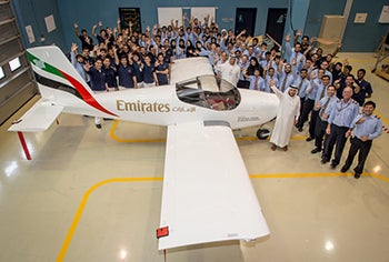 Students at Emirates Airlines Complete Van&#8217;s RV-12
