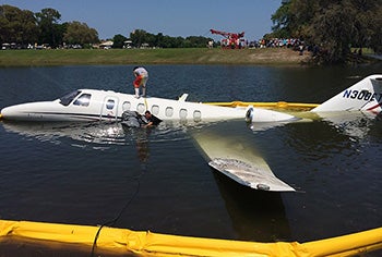 Cessna Citation CJ3 Ends Up in Florida Pond