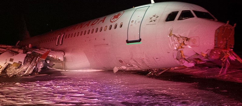 Air Canada A320 Crashes Short of Runway