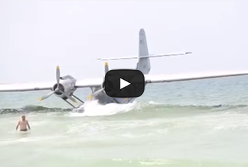 Catalina PBY Beached During Filming for Nicolas Cage Movie