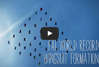 Video: Skydivers Aim for Wingsuit Formation Record