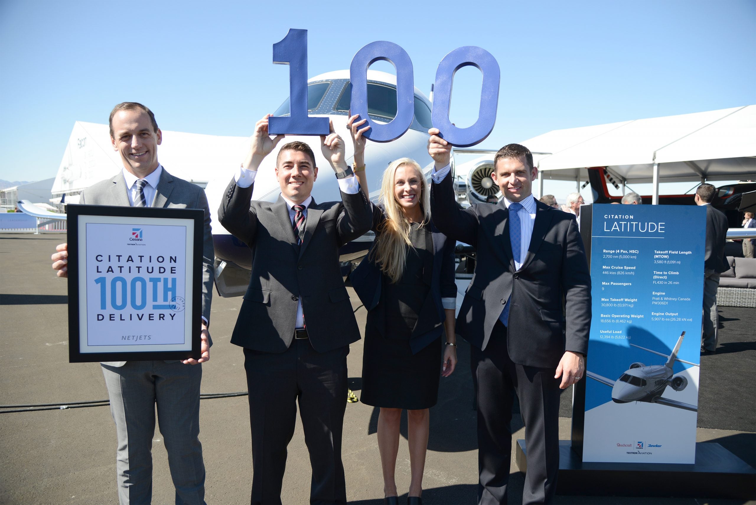 Textron Announces 100th Cessna Citation Latitude Delivery