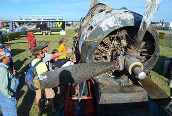 Recovered World War II Navy Fighter on Display at AirVenture