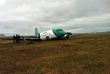 All Safe After DC-3 Emergency Landing