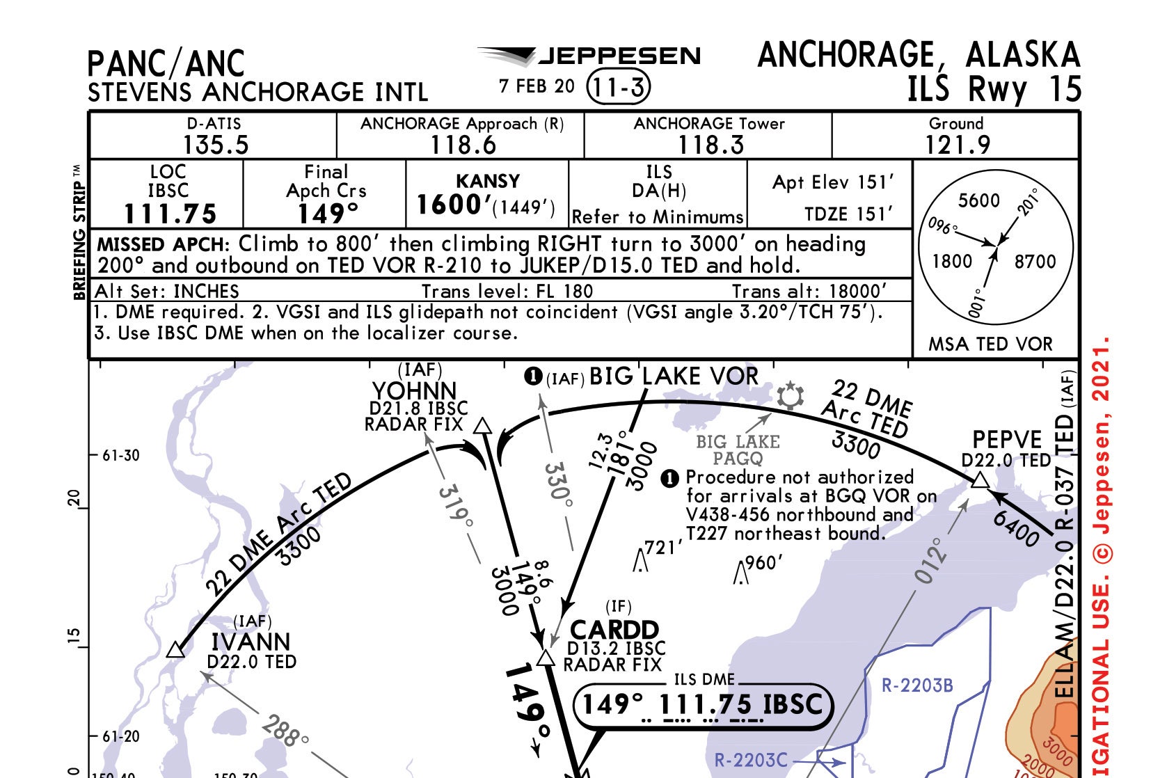 Anchorage ILS Runway 15