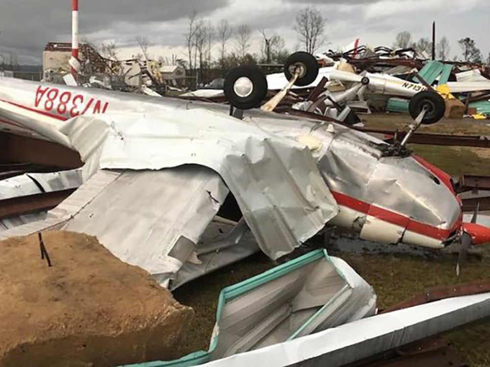 Alabama Airport Destroyed by Tornado that Killed 23 over the Weekend