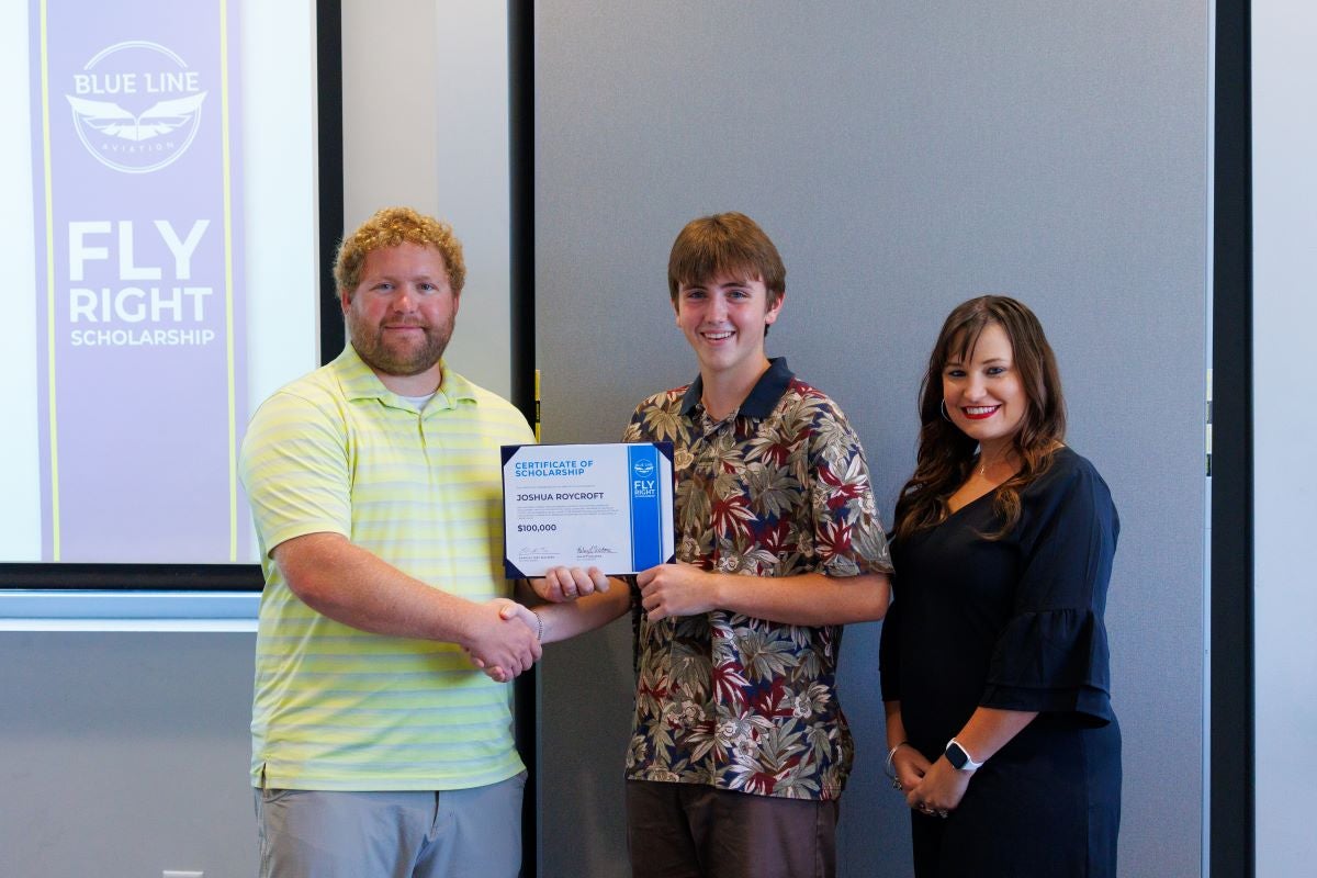 Blue Line Aviation Scholarship Awarded to NC High School Student