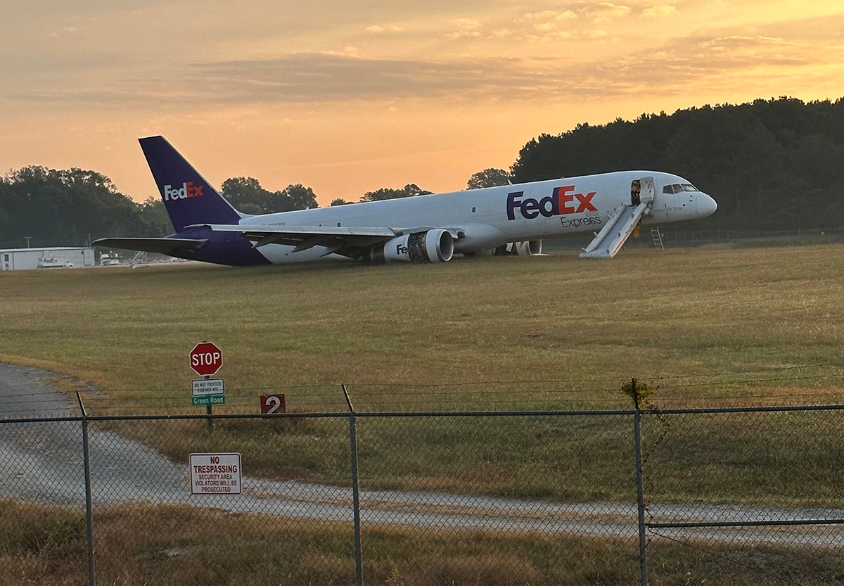 FedEx Jet Goes Off Runway During Emergency Landing in Chattanooga