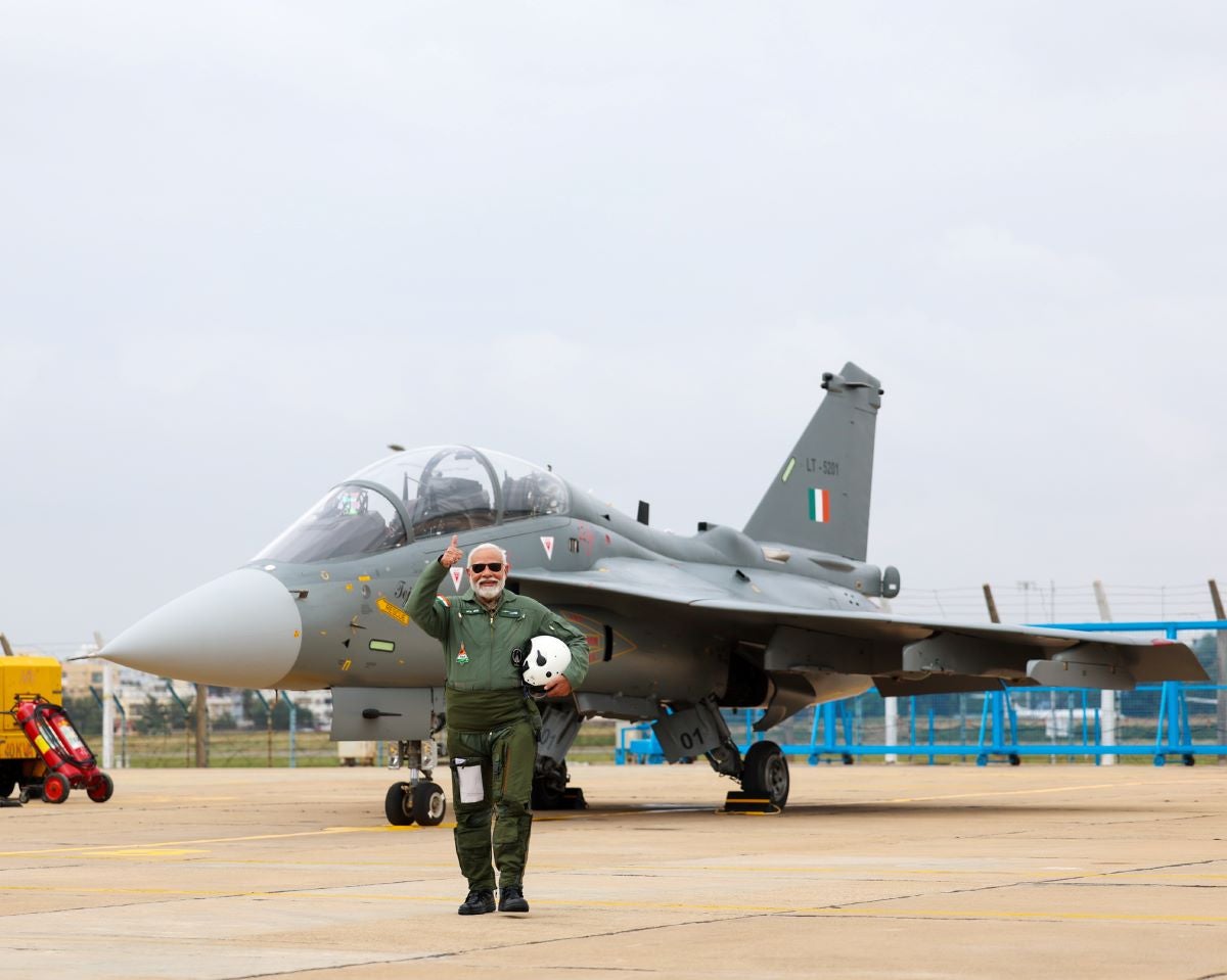 India&#8217;s Prime Minister Takes Flight in Tejas Fighter