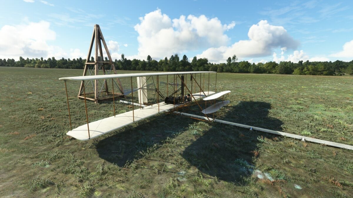 Reenacting the First Airplane Flight via Simulator