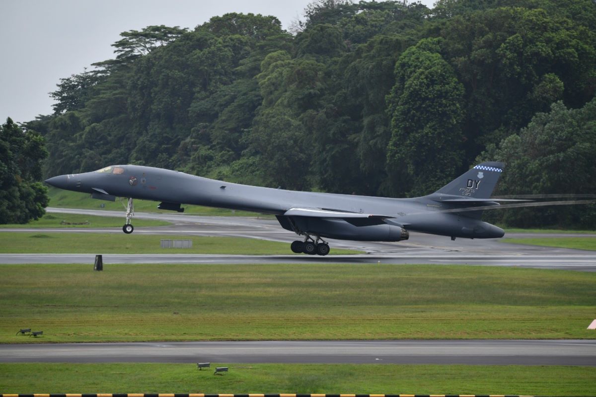U.S. Air Force B-1B Bombers Train with Singapore, Japan Air Forces