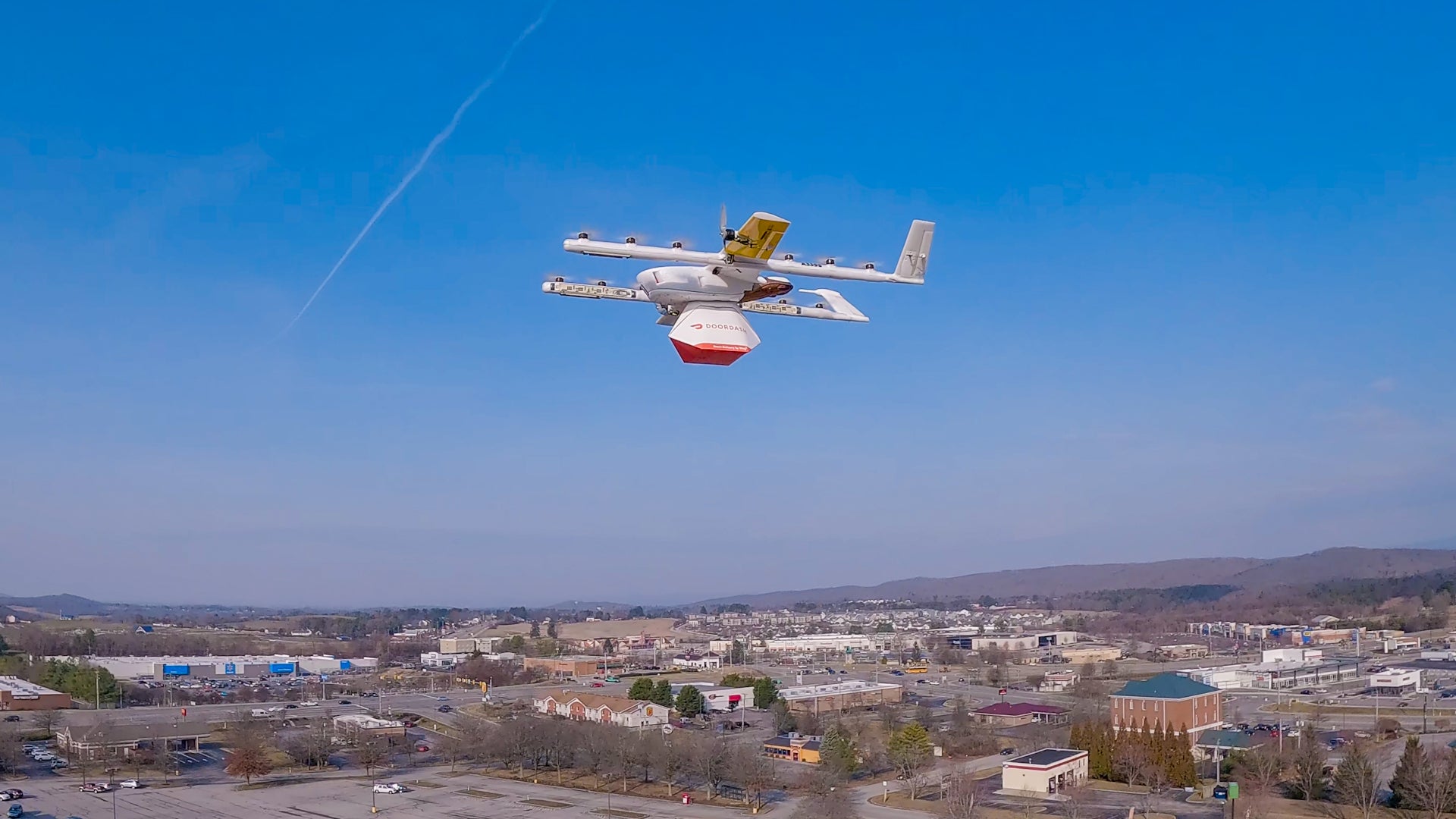 Wing drone delivery DoorDash Virginia
