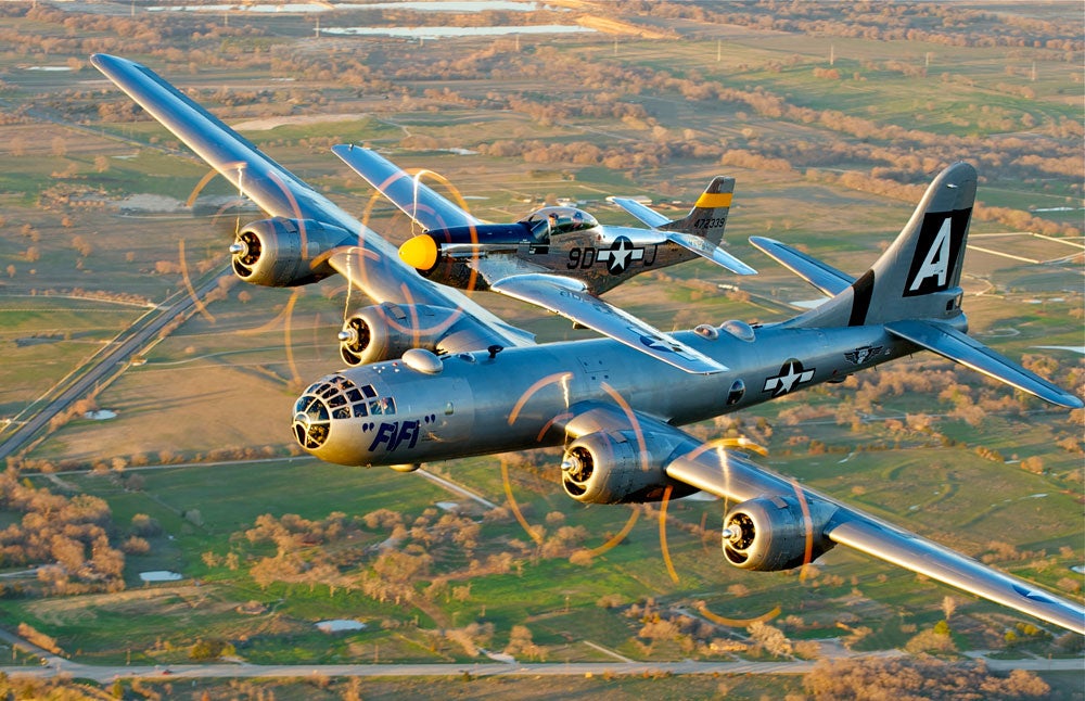 P-51 Mustang and B-29 Superfortress