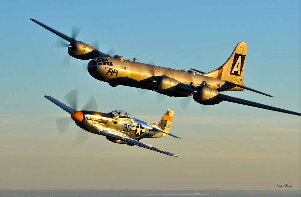 P-51 Mustang and B-29 Superfortress
