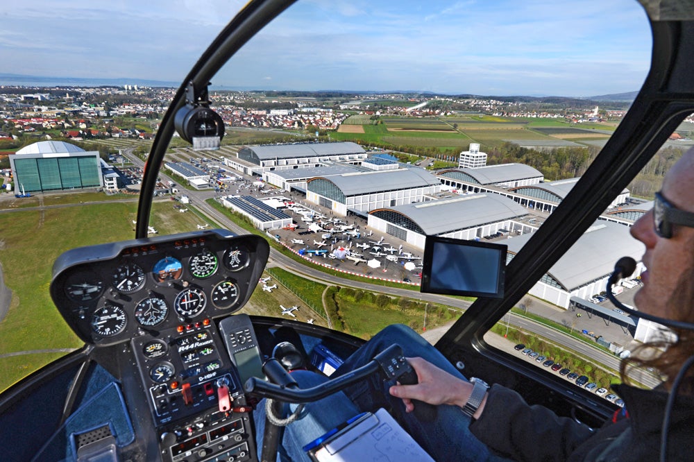 Aerial Perspective of the Static Displays at Aero Friedrichshafen