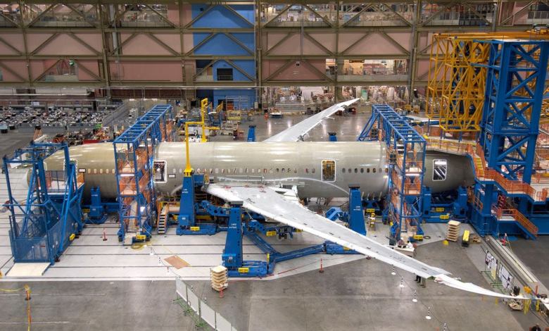 Boeing assembly line