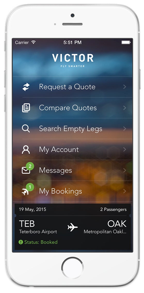 Victor Private Jet App