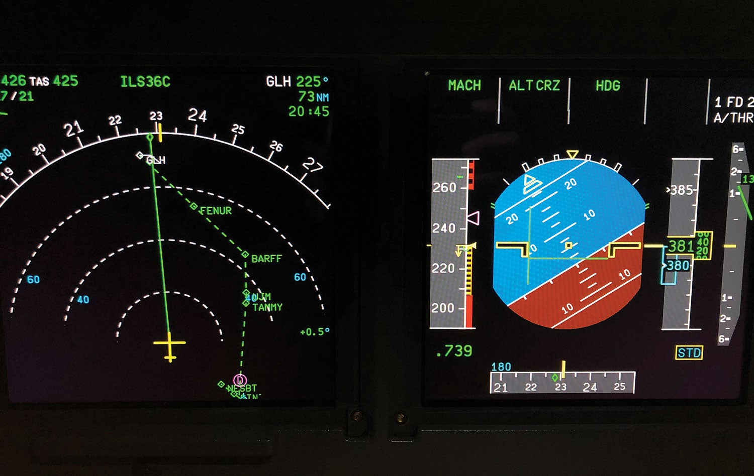 Safe flight envelope gauges