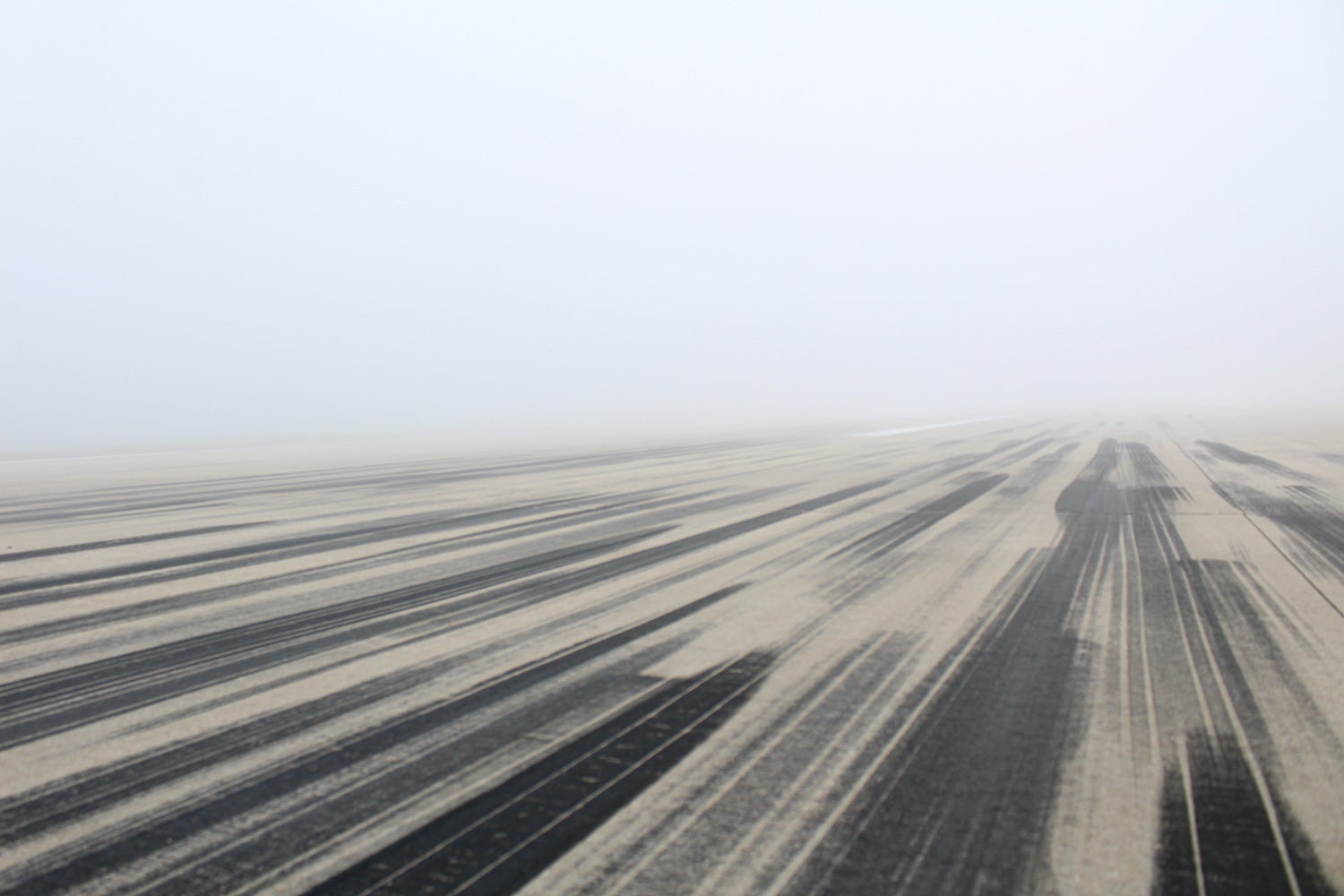 foggy runway