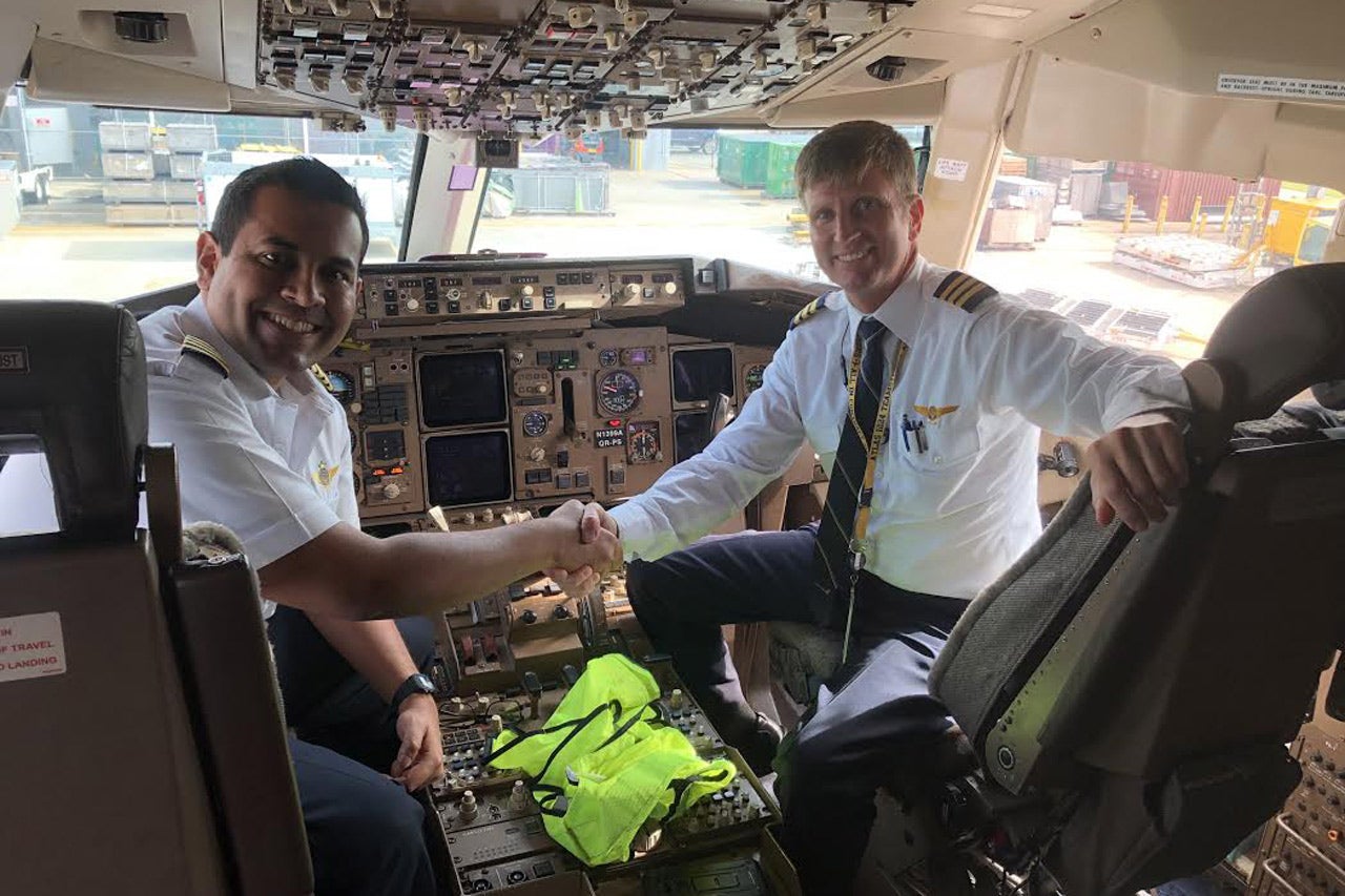 Scott Foppe in airplane cockpit