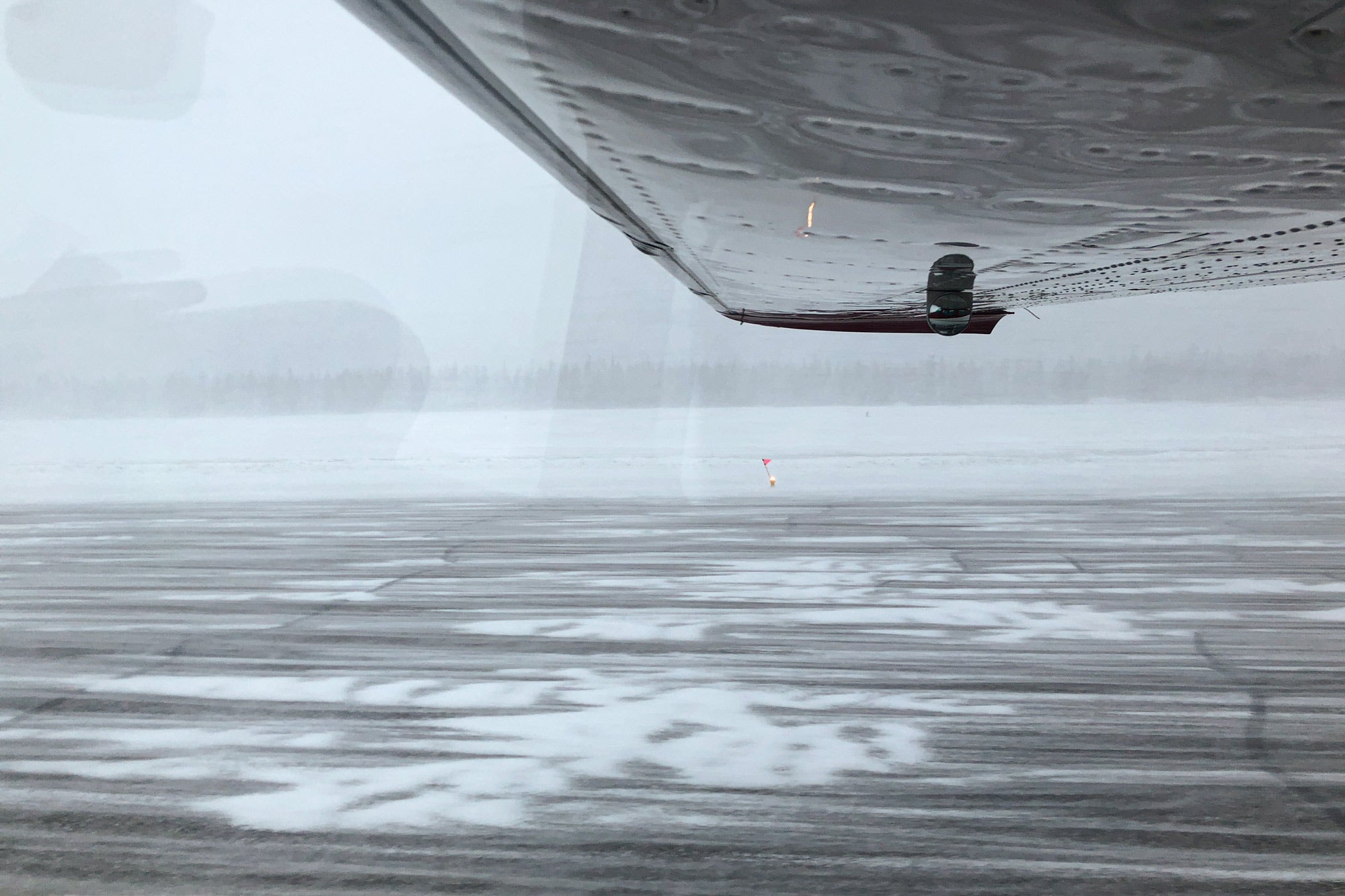 snowy runway
