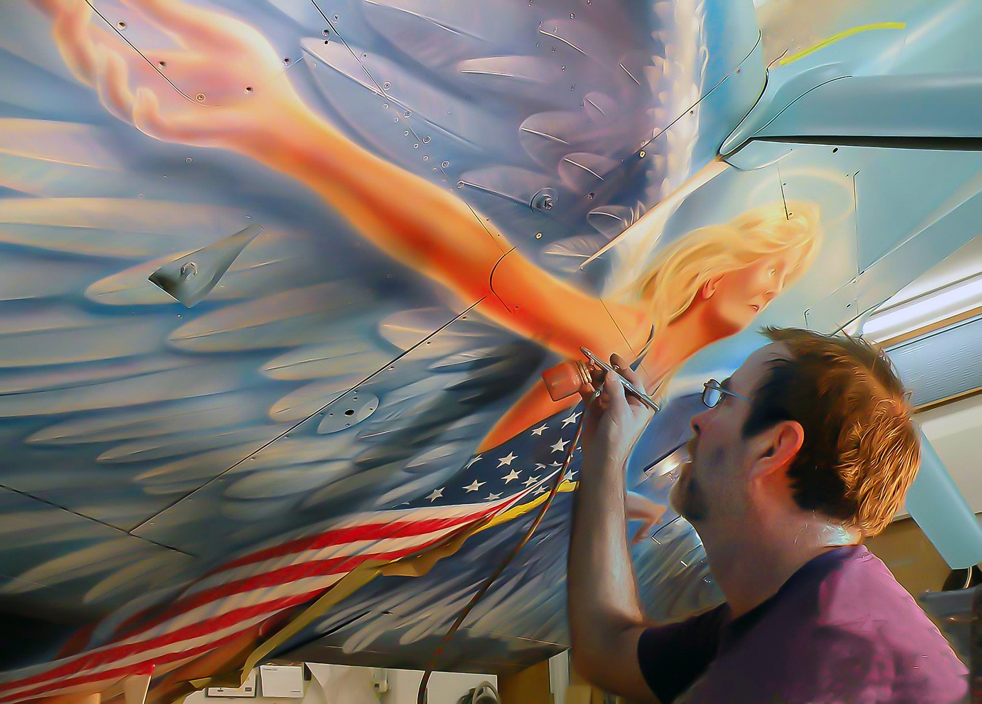 John Stahr airbrushing