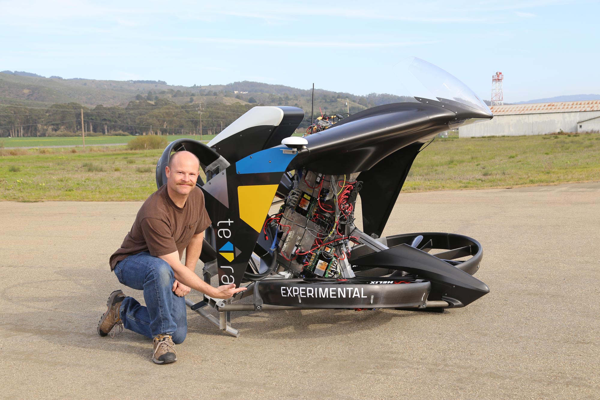 Team teTra pilot Ben Grubb with the team’s teTra
