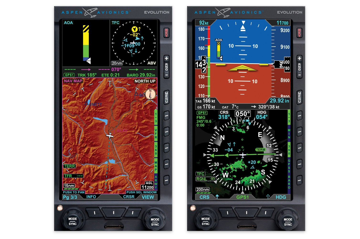 Aspen Avionics displays