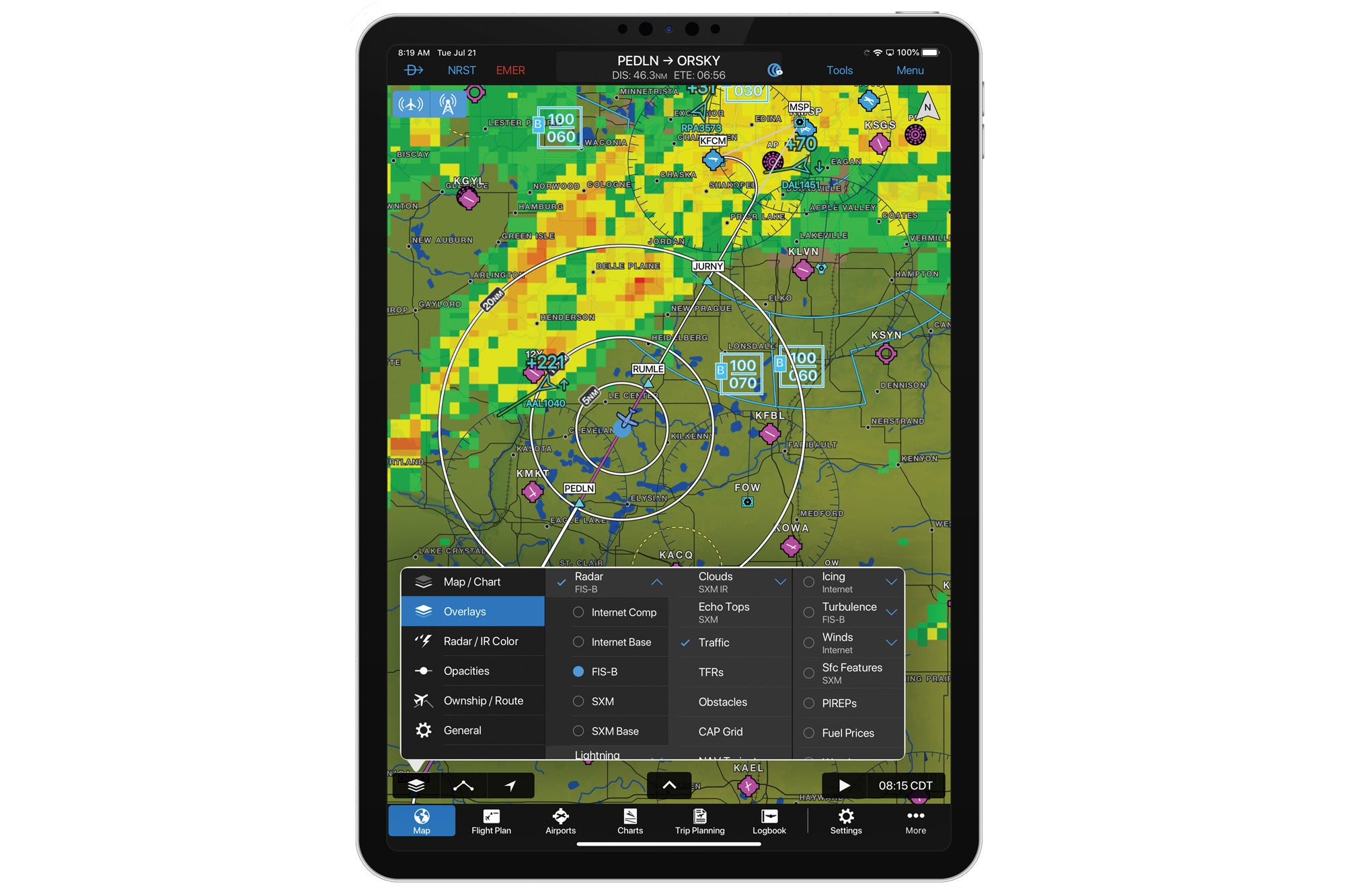 Garmin Pilot app