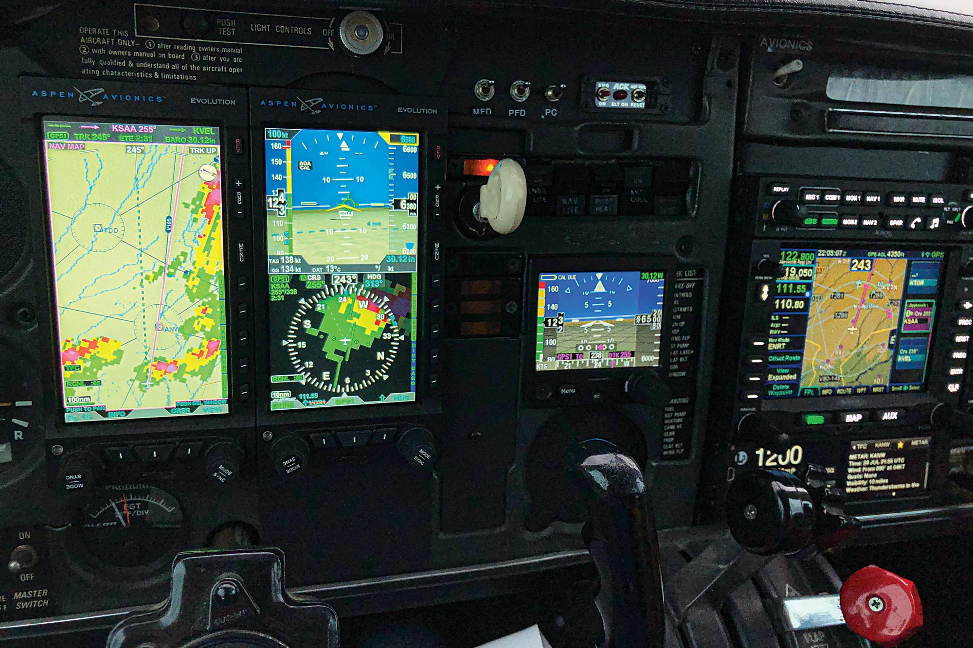 Mooney M20C cockpit