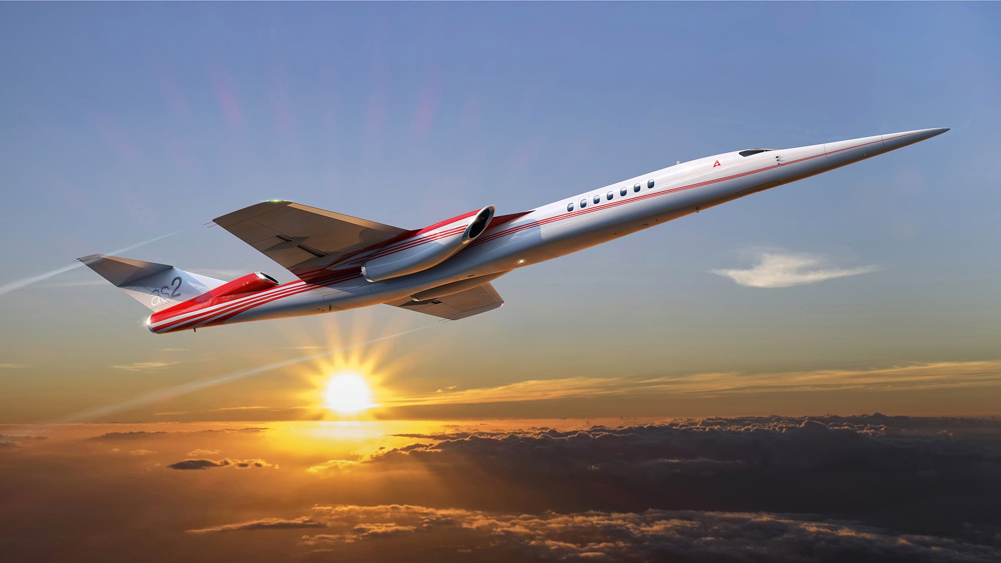Aerion AS2 in flight