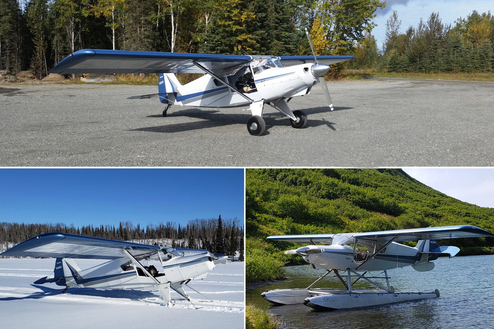 Bearhawk aircraft in Alaska with floats