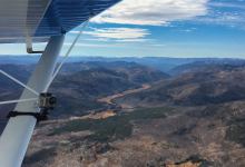 Flying over mountains [Credit: Julie Boatman]