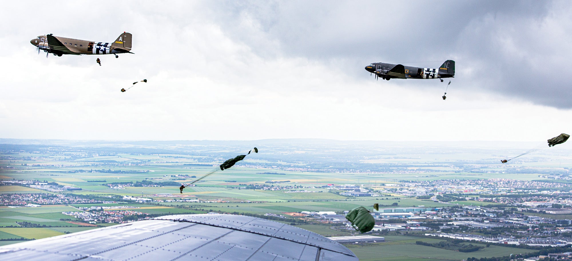 C-47s dropping soldiers