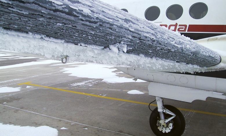 Ice on plane