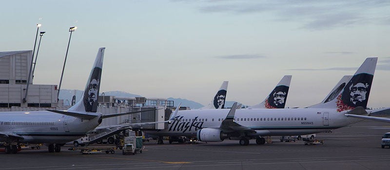 Alaska Airlines jets at Seattle-Tacoma International Airport. [Credit: Flickr]