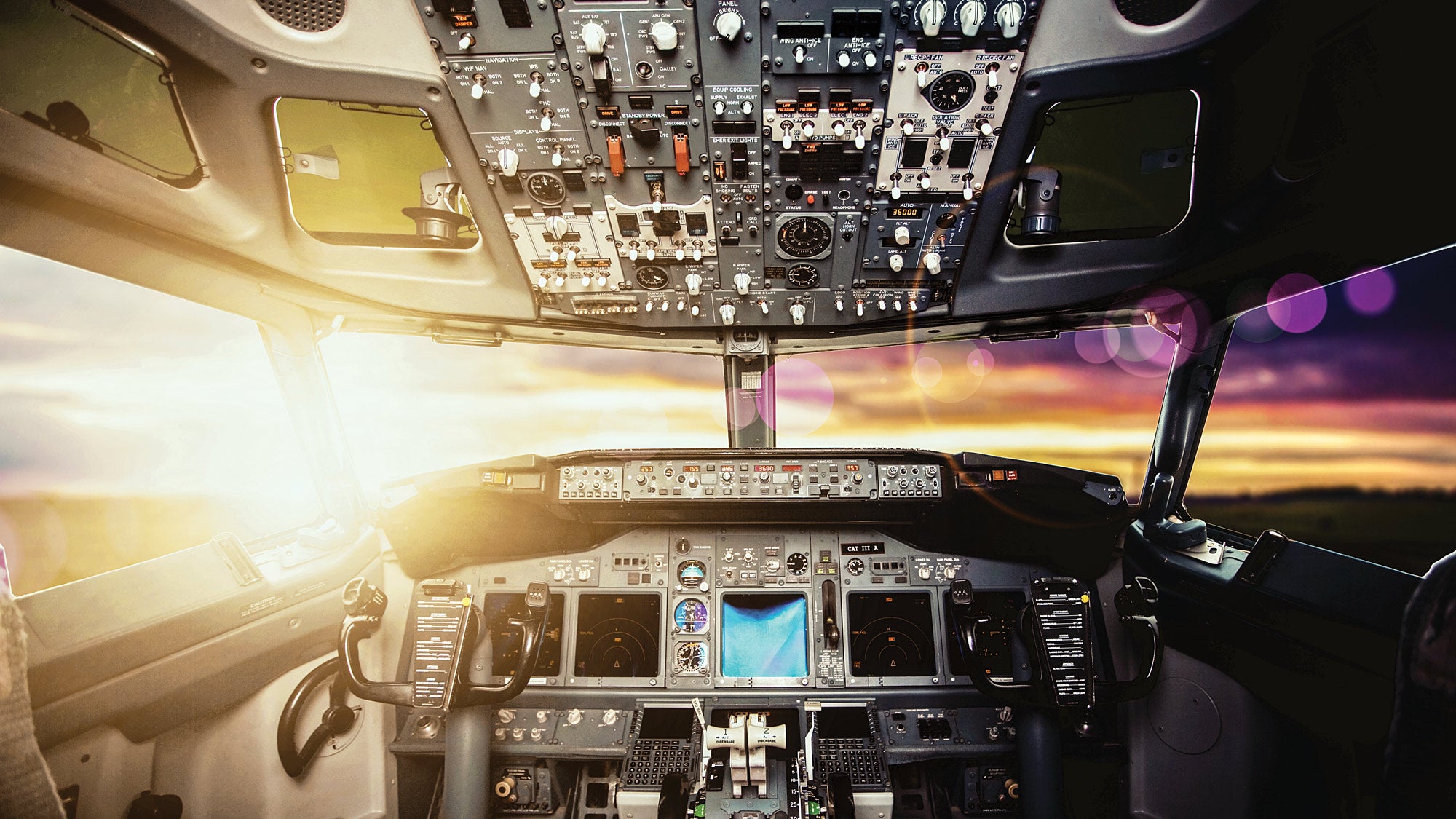 airline jet cockpit
