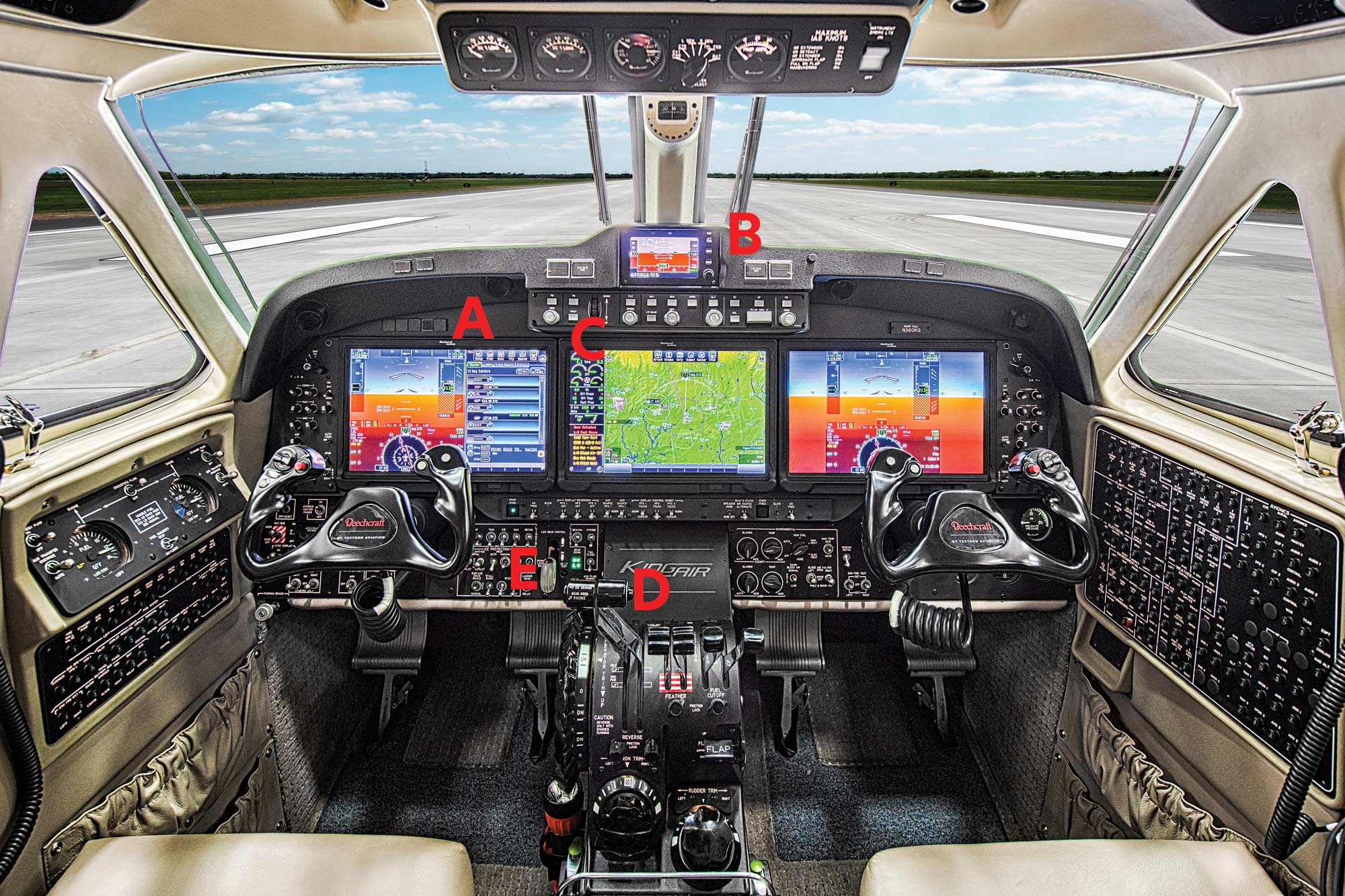 King Air 360 flight deck