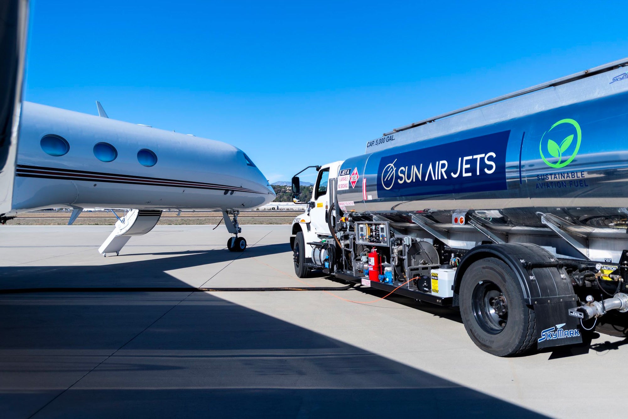 fuel truck loaded with SAF