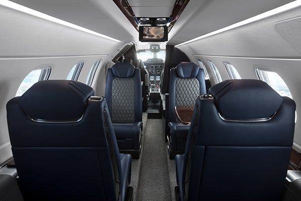 A look at the interior of the Phenom 300.