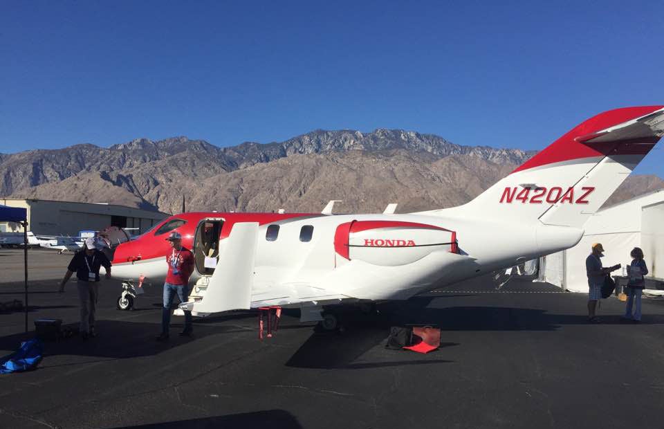 Flying Aviation Expo Palm Springs HondaJet