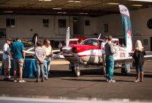 Aviation enthusiasts on the ramp at Hayward Executive Airport in California [Credit: US Aircraft Expo]