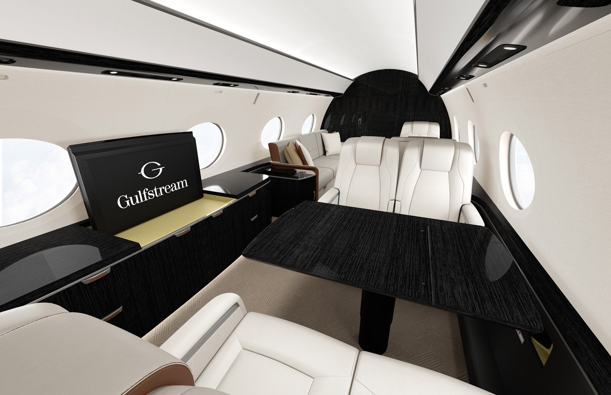 Gulfstream G800 Interior Dining Area