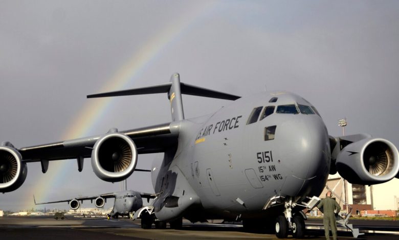 C-17 on the runway