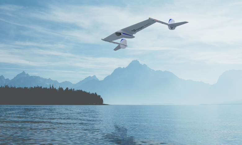 whisper drone in flight